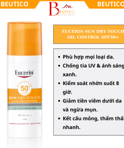 Kem Chống Nắng Kiểm Soát Dầu Ngừa Mụn Eucerin Sun Dry Touch Oil Control SPF50+ 50ML